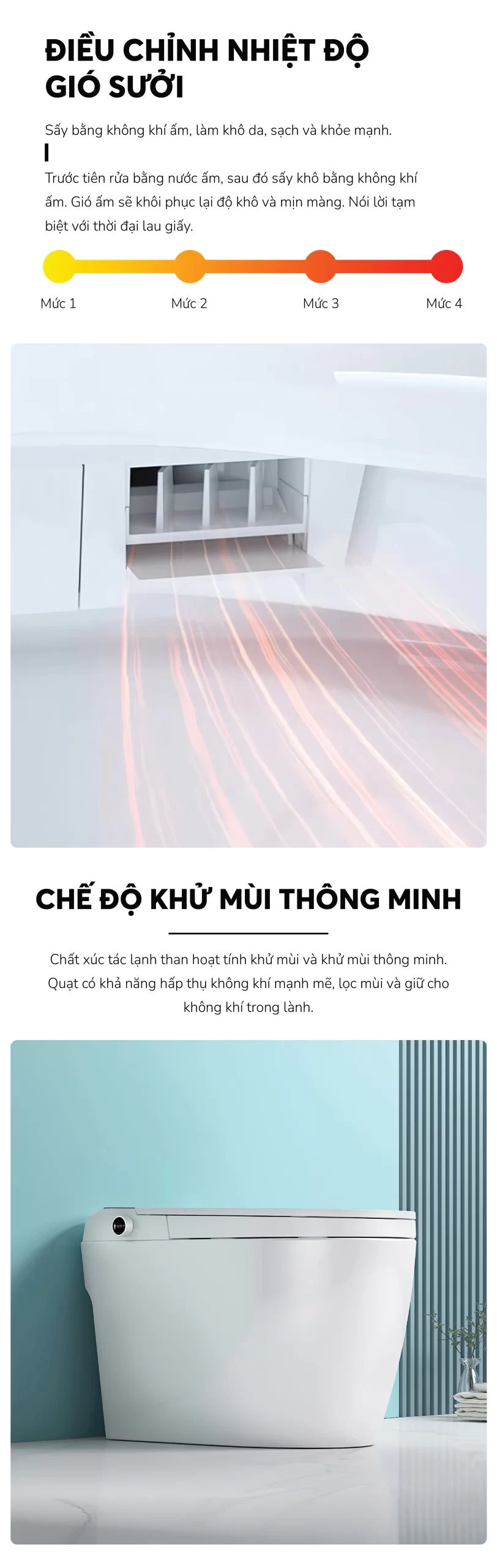 Bồn cầu thông minh đa chức năng 0107S