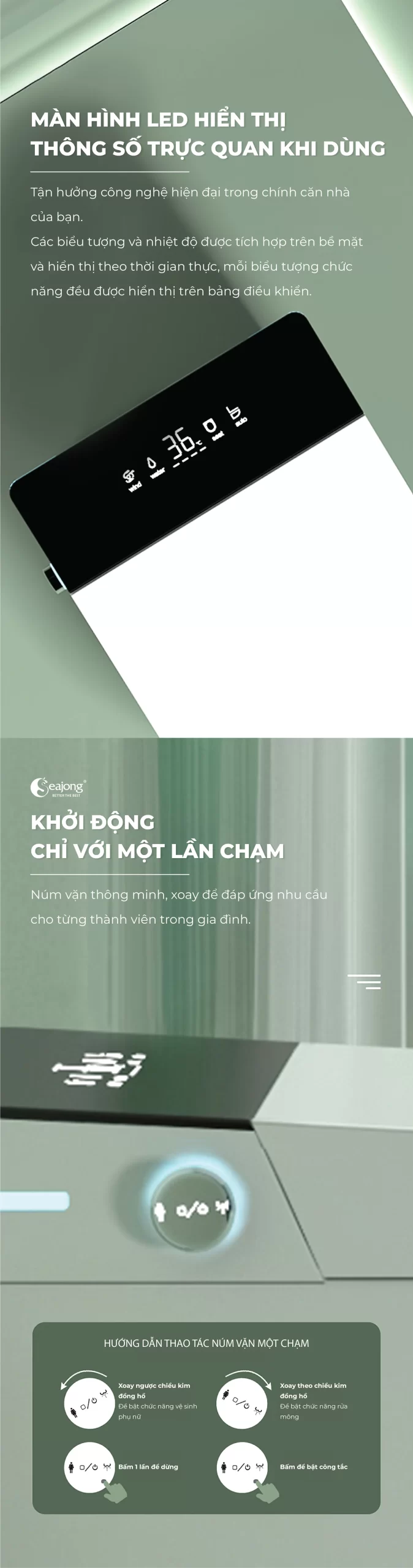 Bồn cầu thông minh đa chức năng 0109S