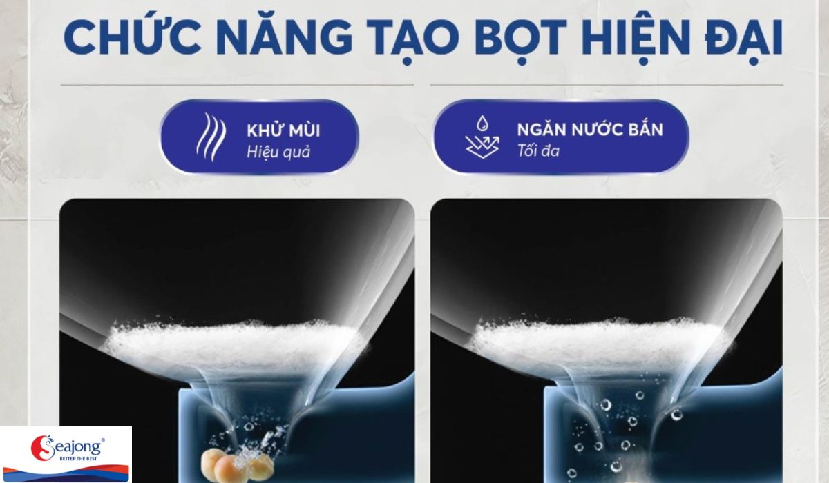 Bồn cầu 0009S SJ-TL0009S có khả năng tự động tạo bọt