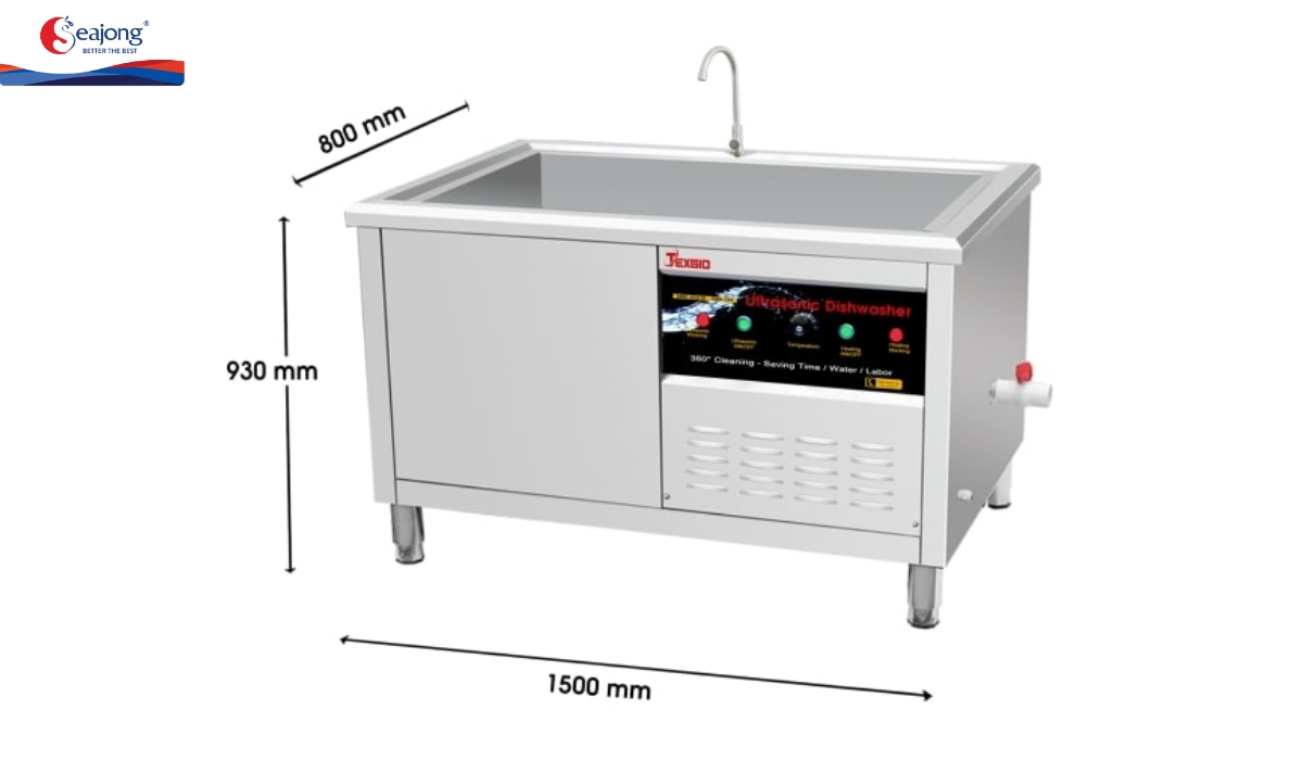 Kích thước của máy rửa chén công nghiệp