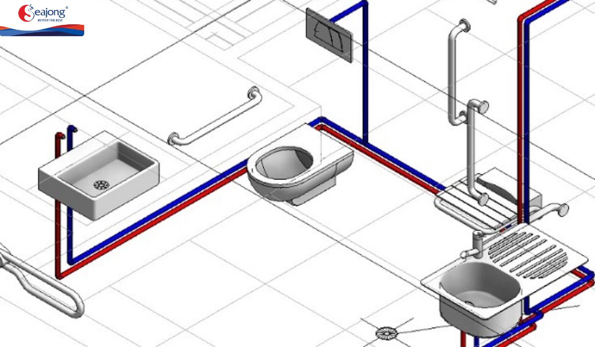 Hướng dẫn lắp đặt đấu nối sàn vào ống nước thải trong lắp đặt nhà vệ sinh