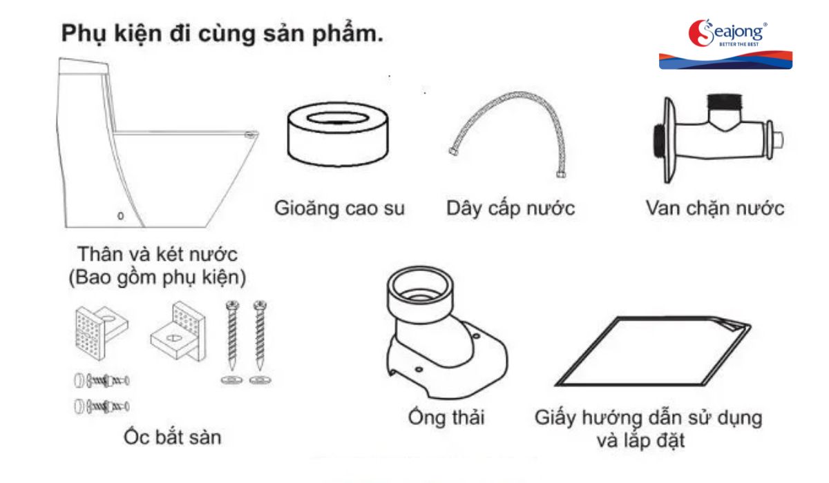 Chuẩn bị dụng cụ lắp đặt bồn cầu 2 khối