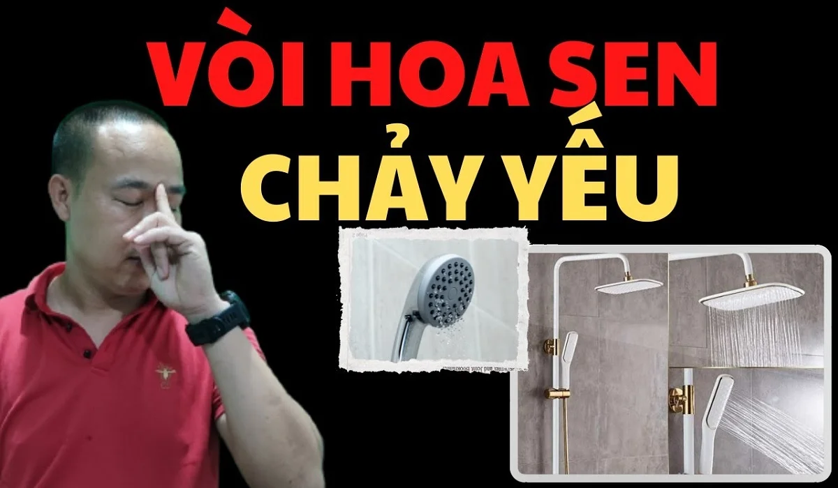 Vòi sen chảy yếu do bụi bẩn bám vào ống dẫn nước