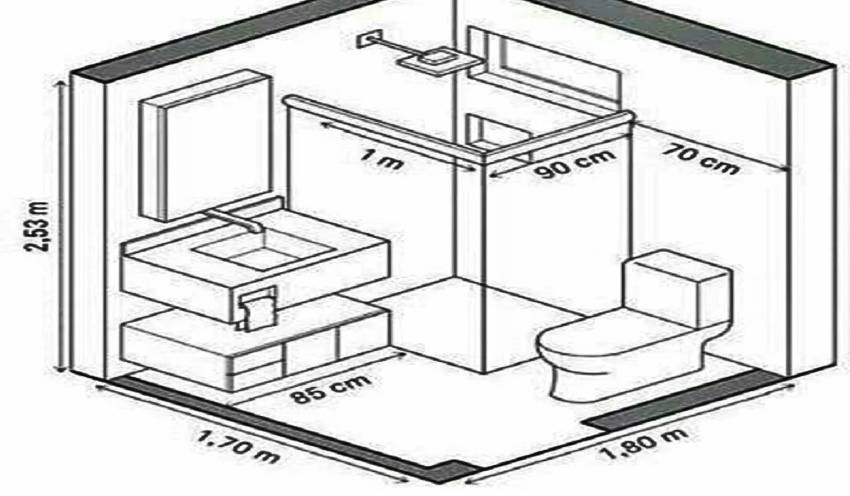 Trước khi chọn bồn cầu, việc đầu tiên cần làm là đo đạc diện tích phòng tắm