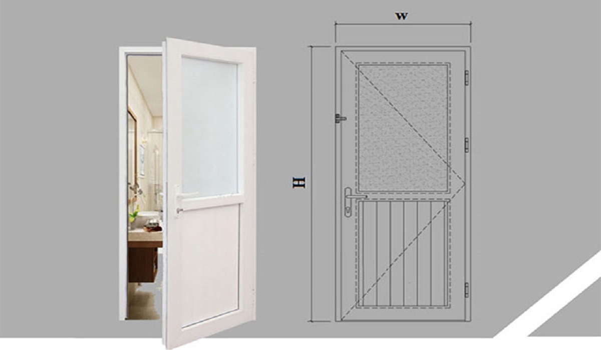 Chiều cao cửa nhà vệ sinh nhà trọ cần được tính toán sao cho vừa đủ