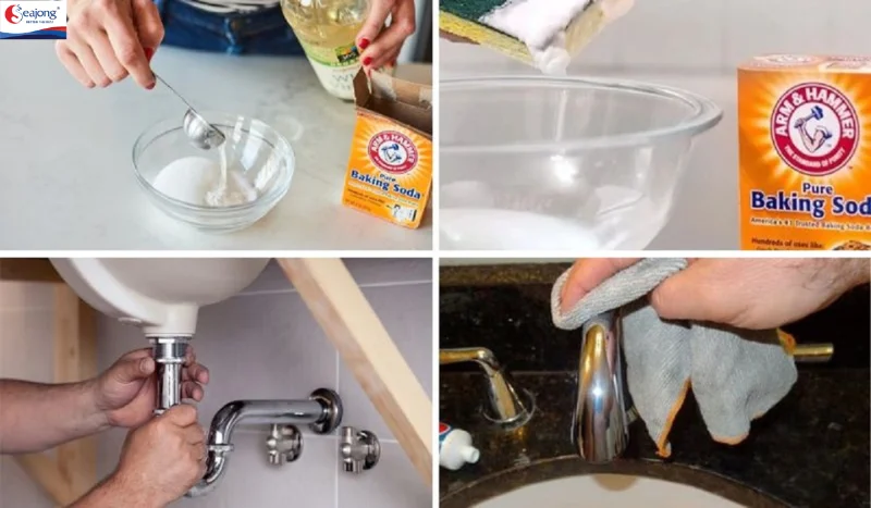 Baking soda và nước chanh là một hỗn hợp tẩy rửa tự nhiên giúp loại bỏ rỉ sét