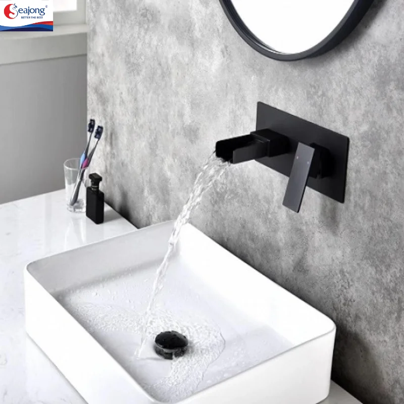 Vòi lavabo âm tường được thiết kế để lắp đặt trực tiếp trên tường