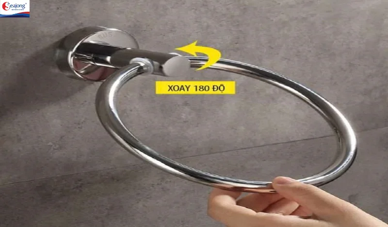 Loại vòng treo khăn xoay có khả năng xoay 180 độ hoặc 360 độ