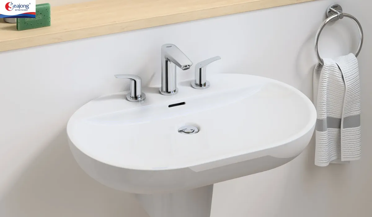 Mẫu lavabo tròn treo tường cực kỳ phổ biến trong thị trường và các hộ gia đình