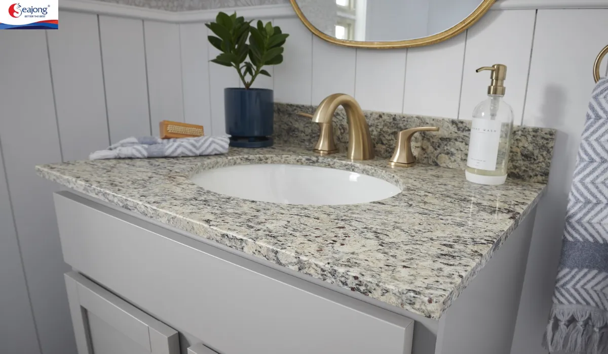 Hình ảnh mẫu lavabo âm bàn bằng đá granite