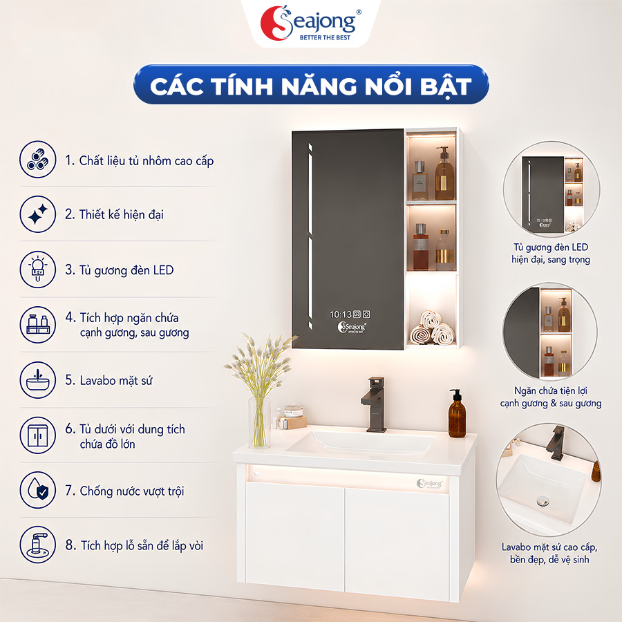 Tủ lavabo SJ-TL6050SUV2-WD06