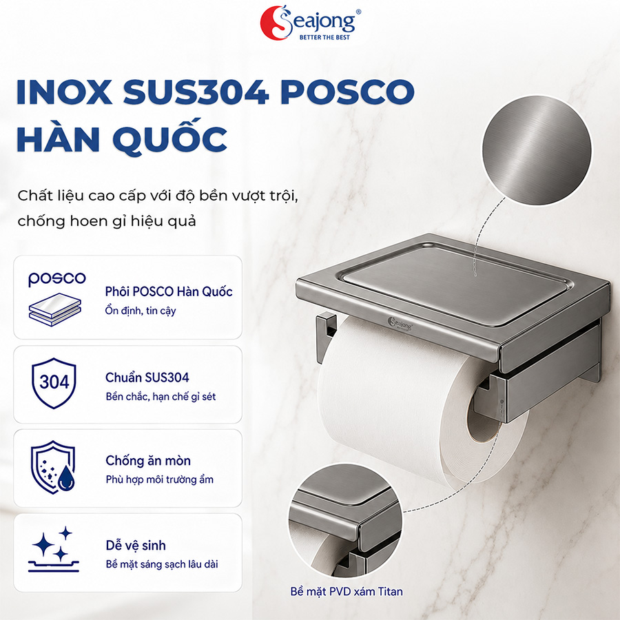 Lô giấy vệ sinh sj-pk4666d-gr
