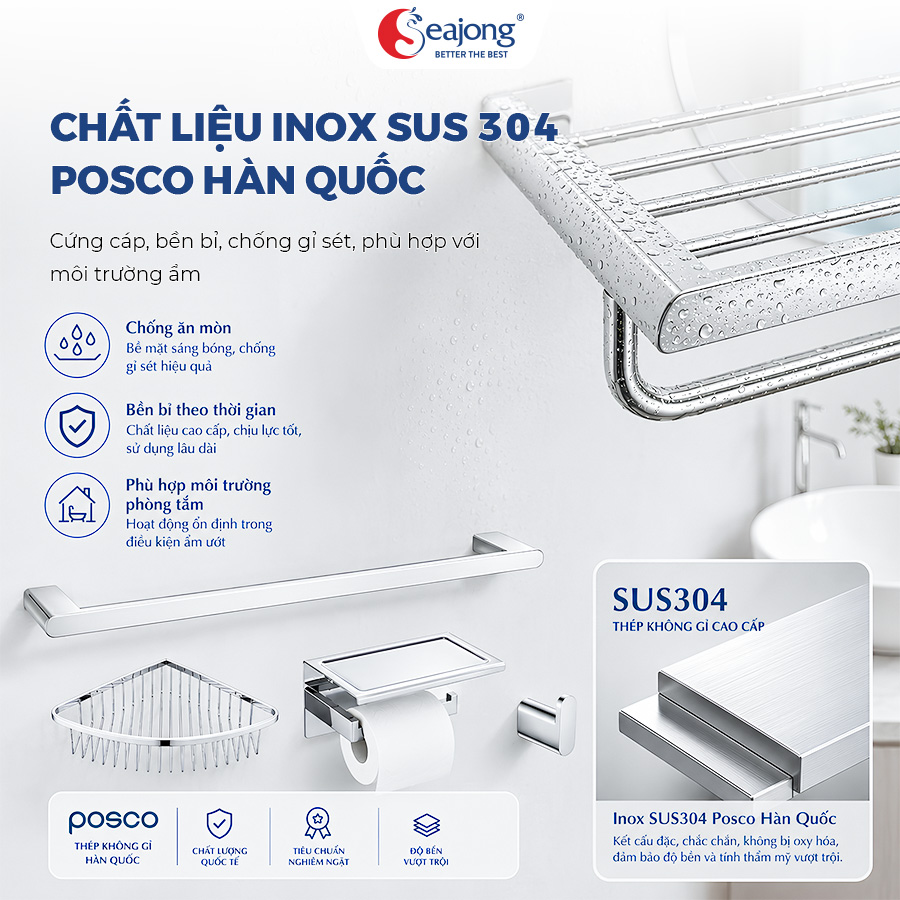 Bộ phụ kiện 5 Món mạ Chrome cao cấp