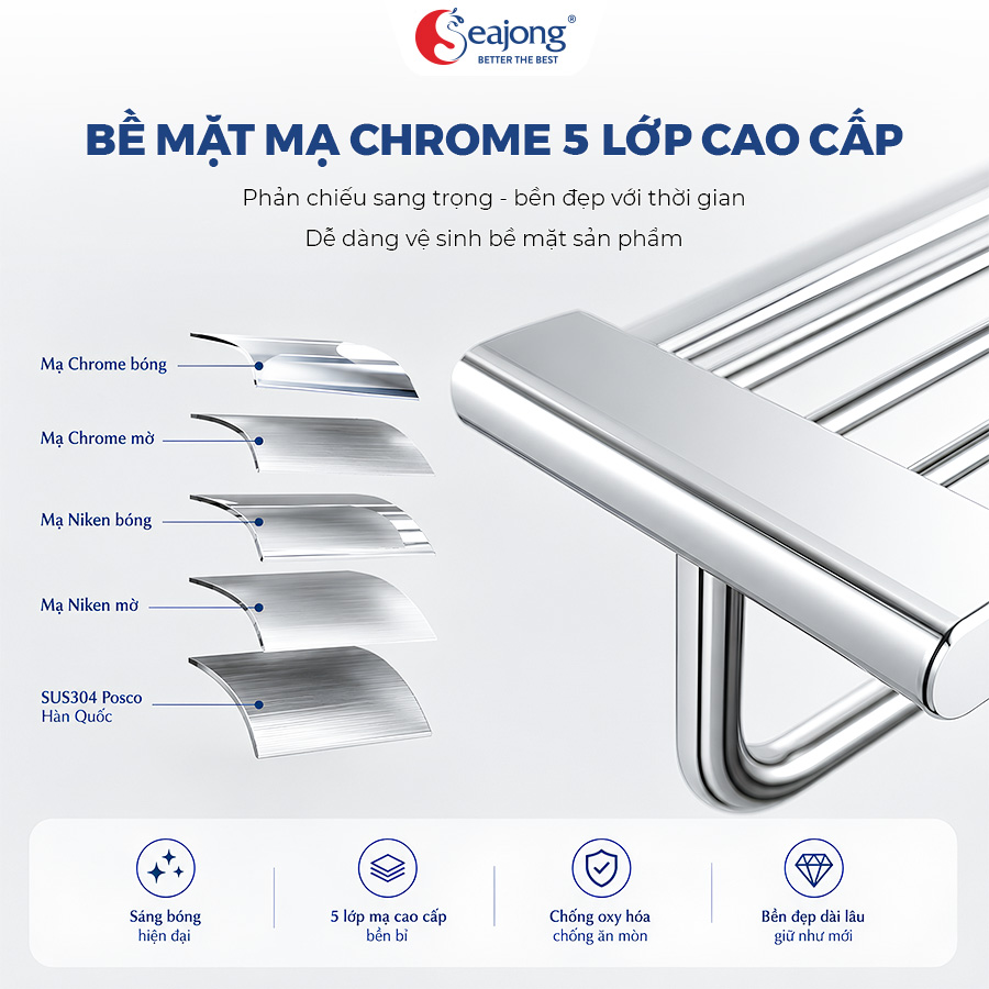 Bộ phụ kiện 5 Món mạ Chrome cao cấp