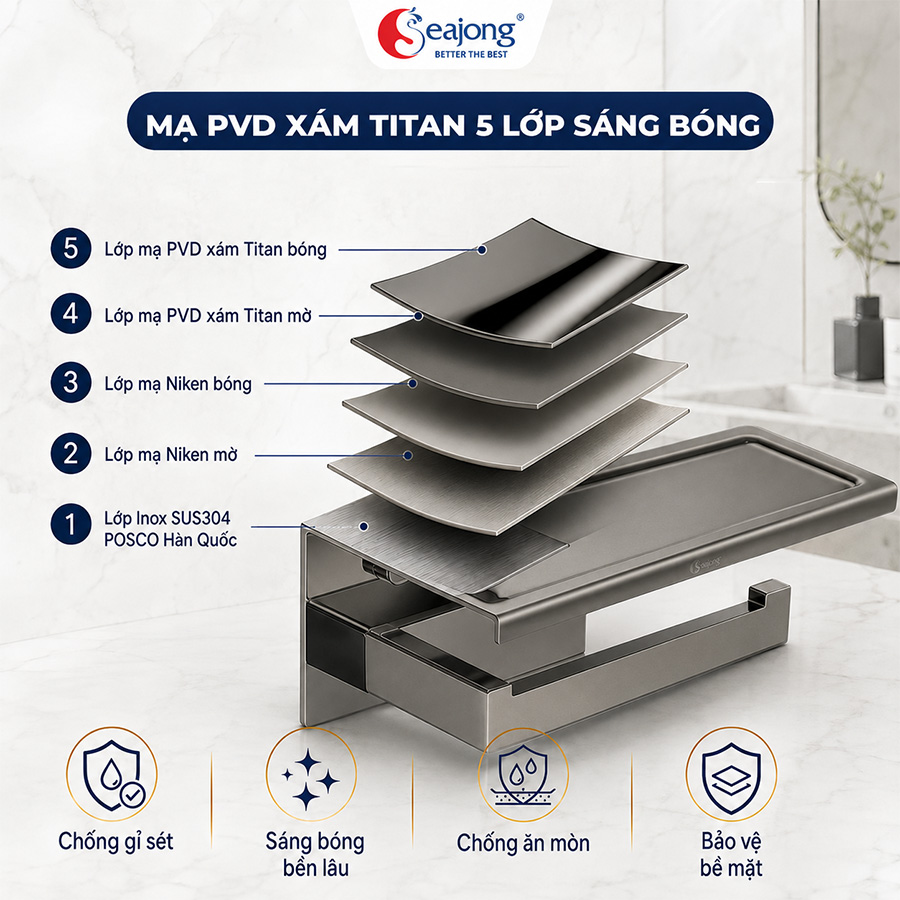 Lô giấy vệ sinh sj-pk4666d-gr