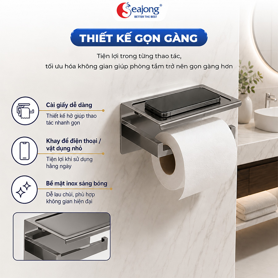Lô giấy vệ sinh sj-pk4666d-gr