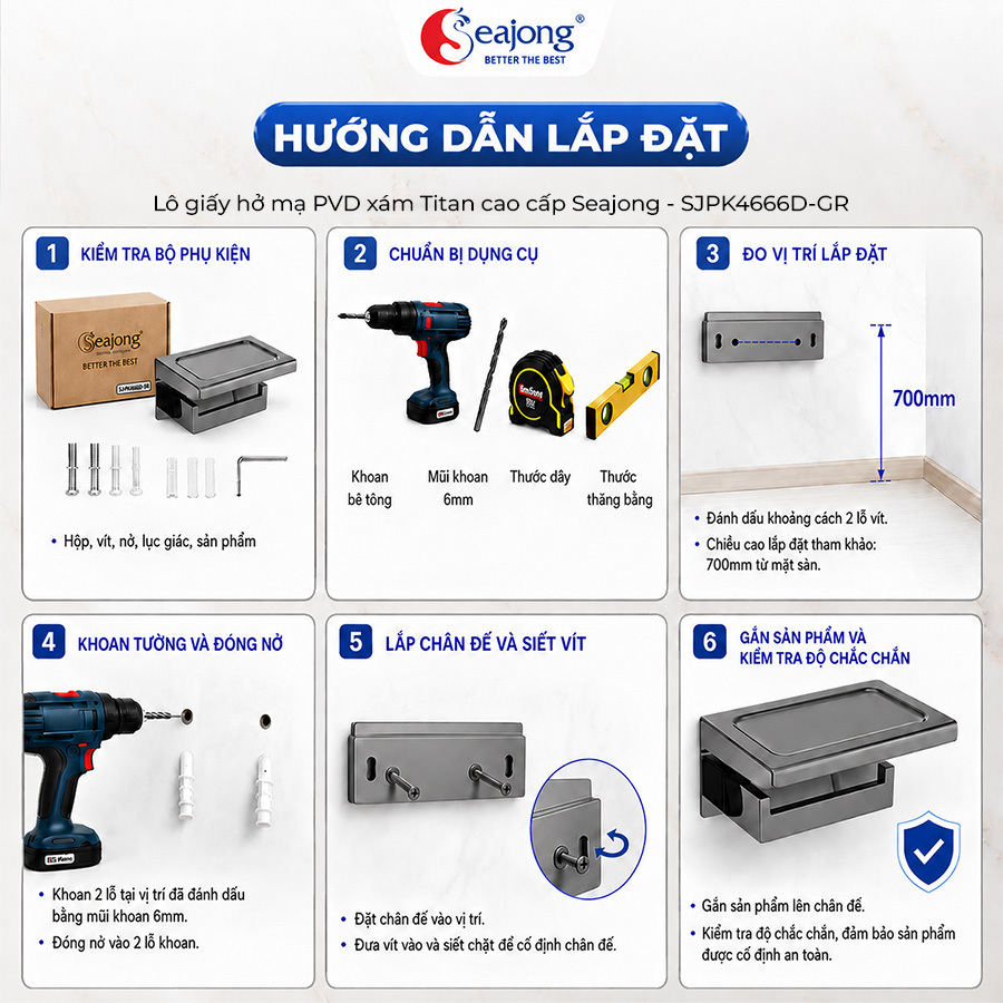 Lô giấy vệ sinh sj-pk4666d-gr