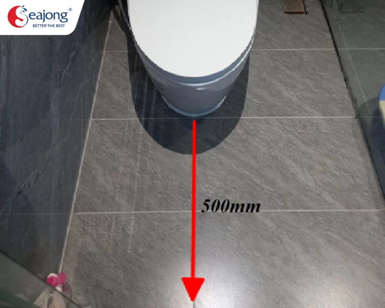 khoảng cách bồn cầu đến tường