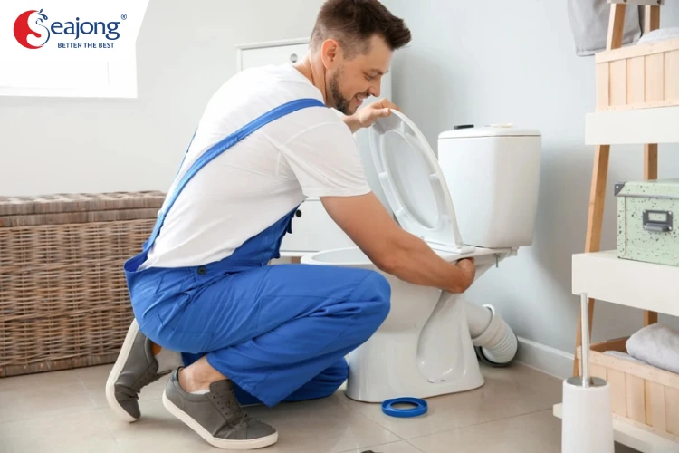 khoảng cách bồn cầu đến tường