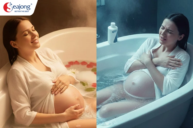 bà bầu có nên ngâm bồn tắm hay không