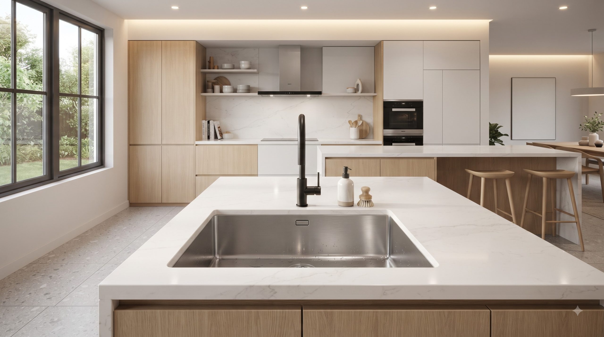 Quy trình tiêu chuẩn lắp đặt bồn rửa bát âm 6 bước từ chuyên gia