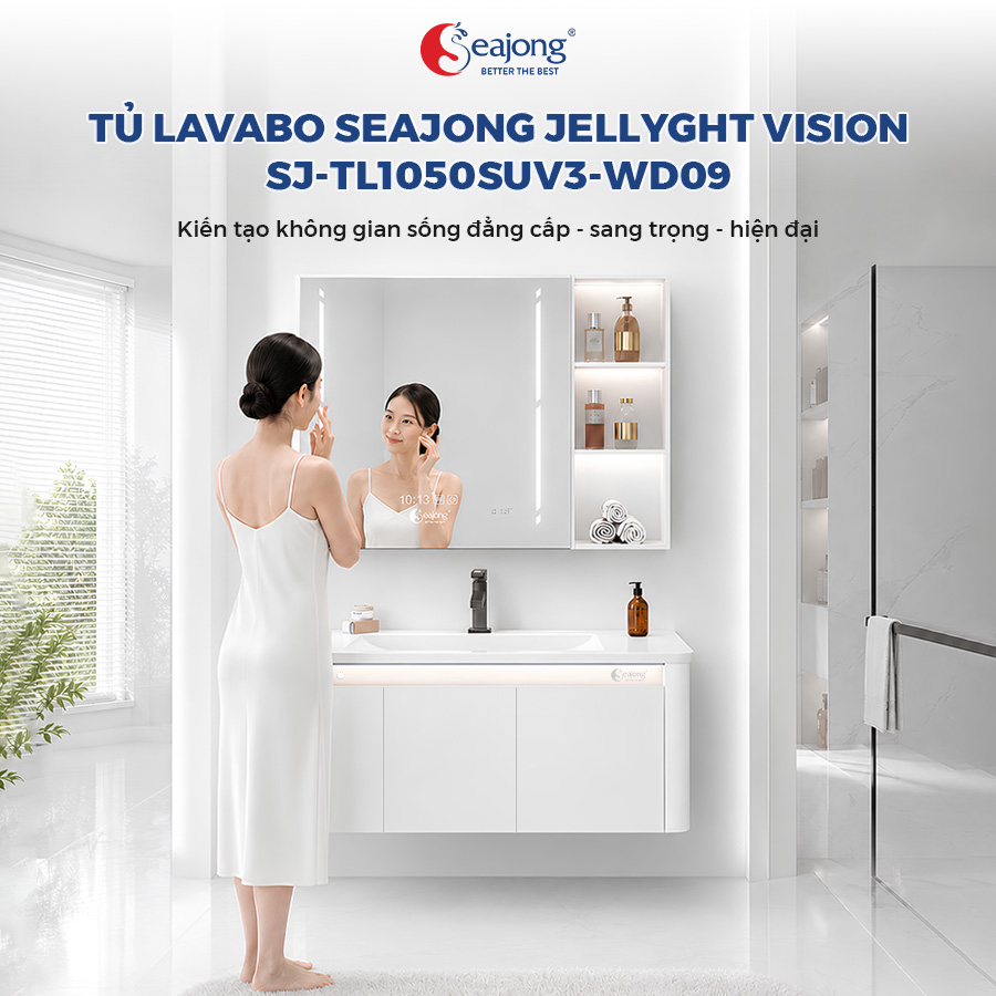 Toàn cảnh tủ lavabo Seajong Jellyght TL1050SUV3-WD09 sang trọng
