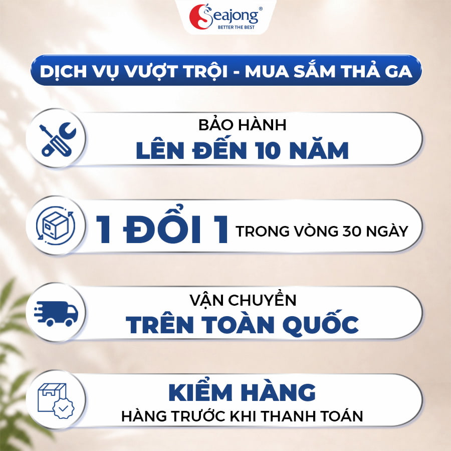 Dịch vụ hậu mãi vượt trội, bảo hành chính hãng 10 năm