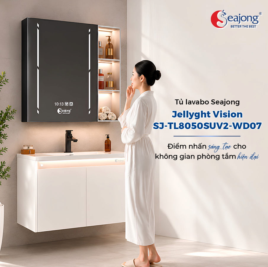 Tủ lavabo Seajong Jellyght TL8050SUV2-WD07 kiến tạo không gian đẳng cấp