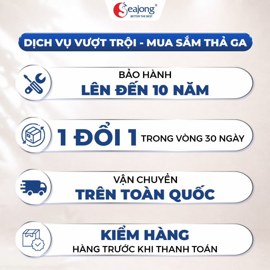 Chính sách bảo hành lên đến 10 năm từ Seajong