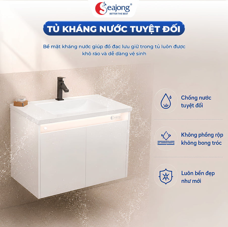Vật liệu tủ kháng nước tuyệt đối, không phồng rộp