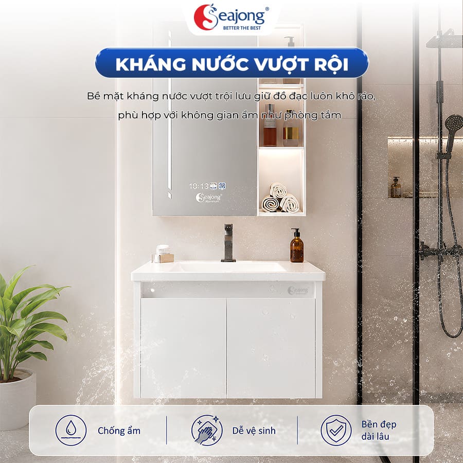 Khả năng kháng nước của tủ lavabo Seajong Lionfine TL6050SUR1-WD06