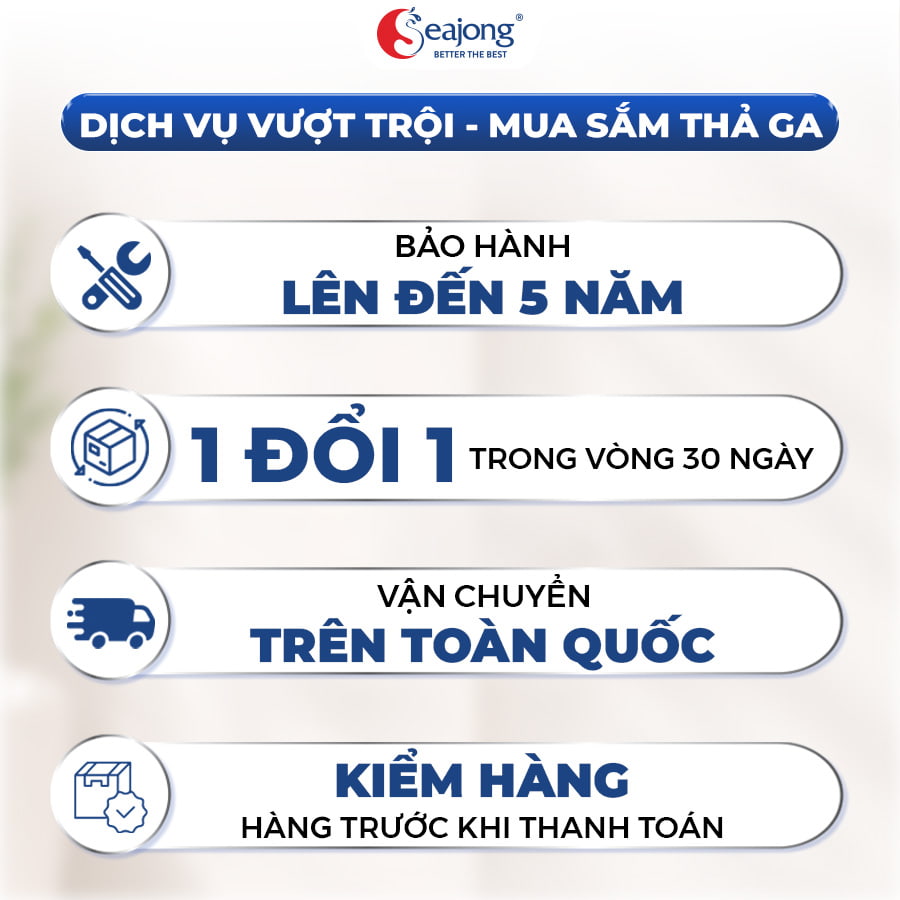 Chính sách dịch vụ dành cho tủ lavabo Seajong Lionfine TL6050SUR1-WD06