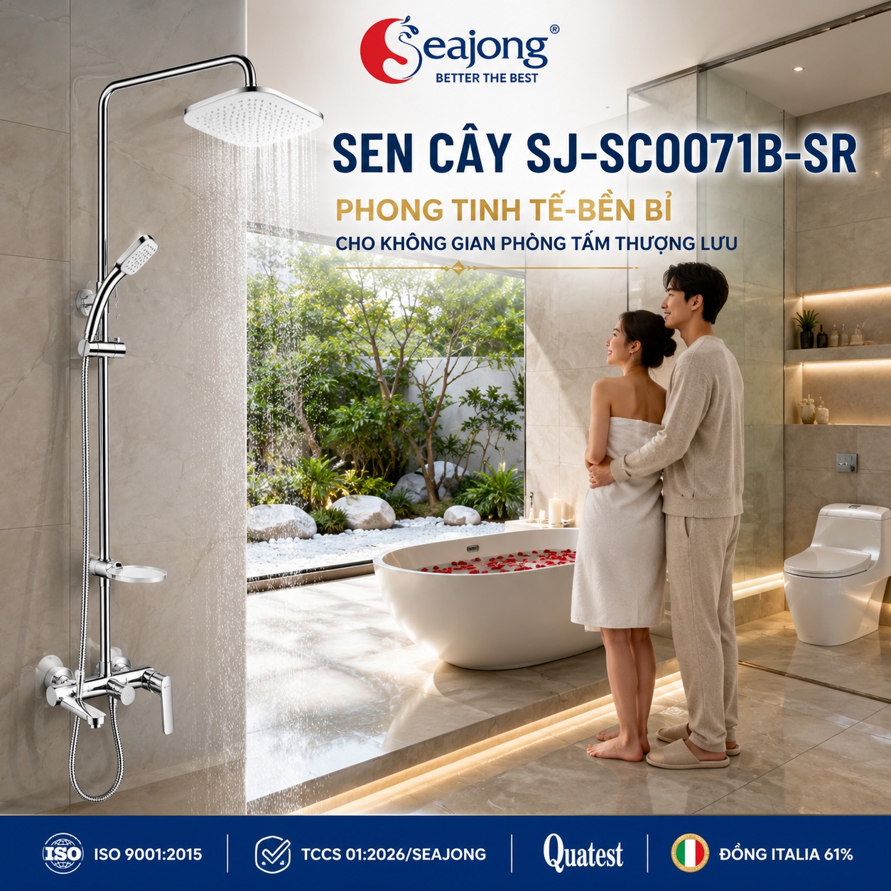 Sen cây tắm đứng Seajong SJ-SC0071B-SR