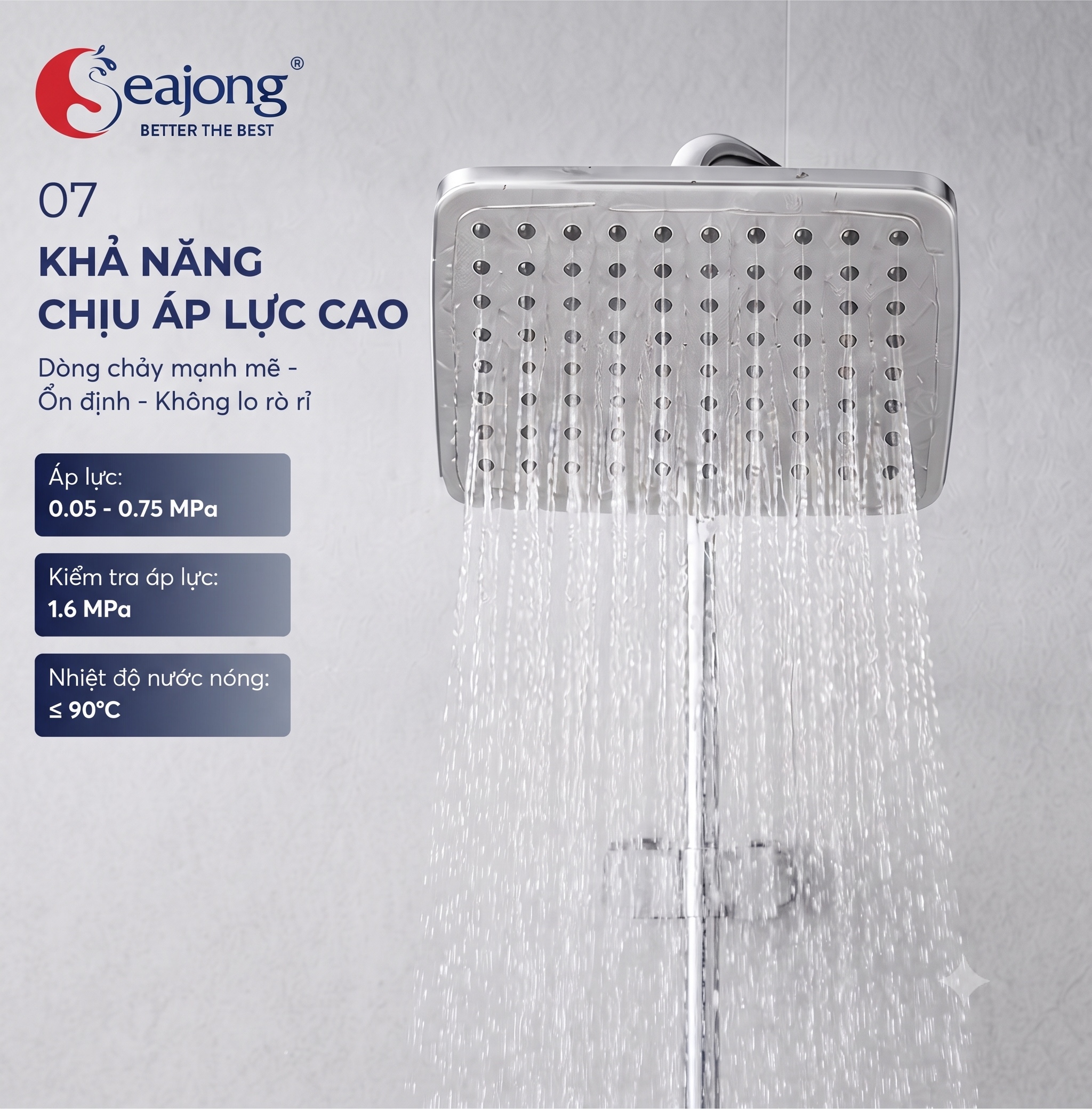 Bát sen cây Seajong SJ-SC072B-SR phun nước áp lực cao diện rộng