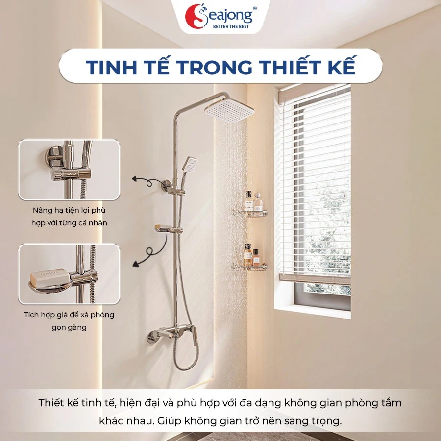 Sen cây tắm đứng Seajong SJ-SC0071B-SR