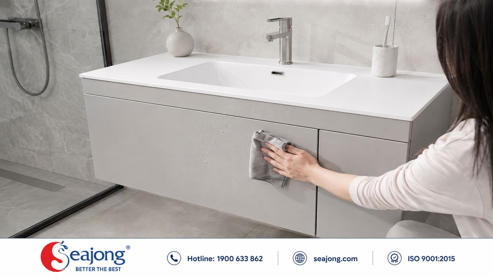 Tủ lavabo nhôm nguyên khối: Vì sao phù hợp với môi trường phòng tắm?