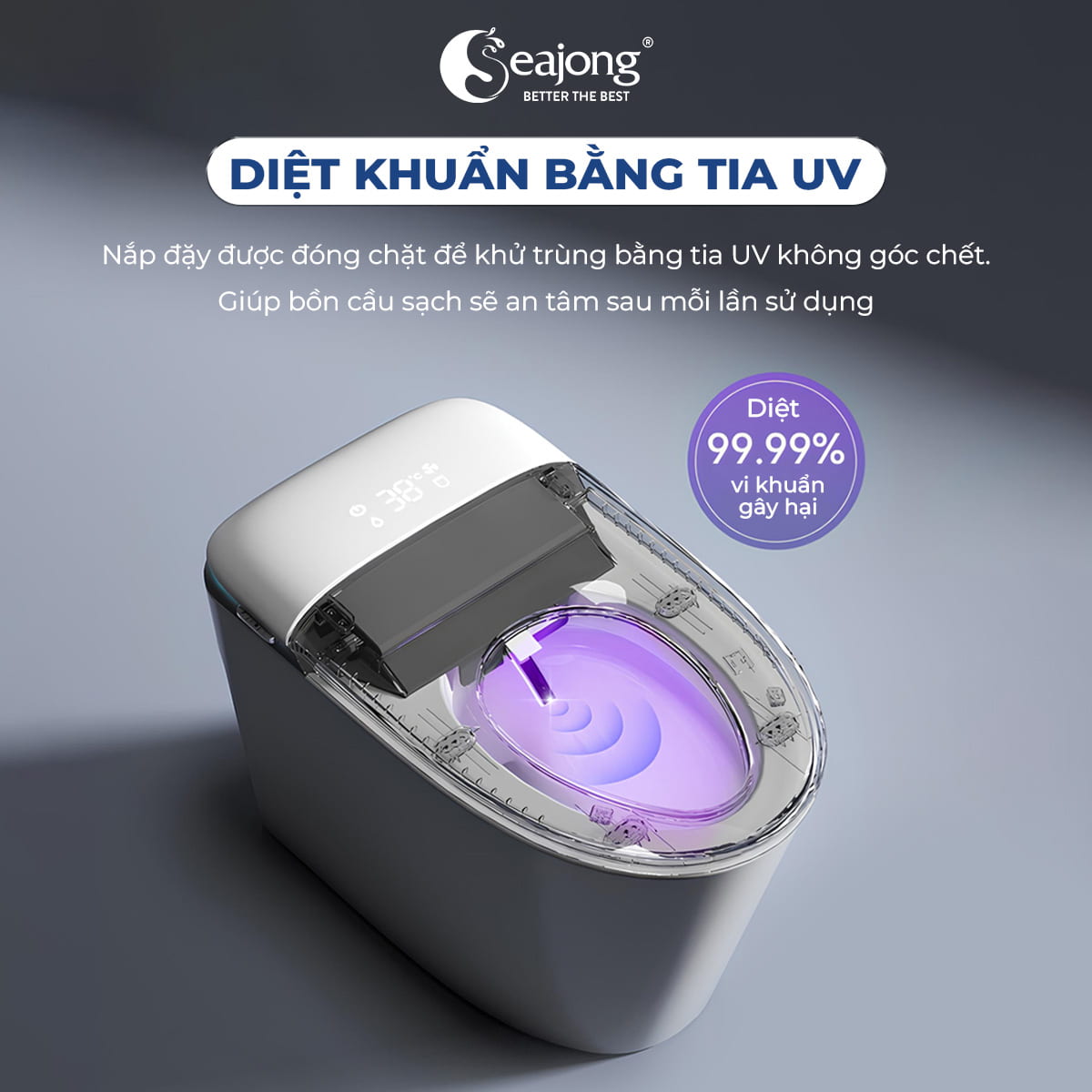 Khử khuẩn UV Bồn cầu thông minh Seajong SJ-TLT105SFDUV
