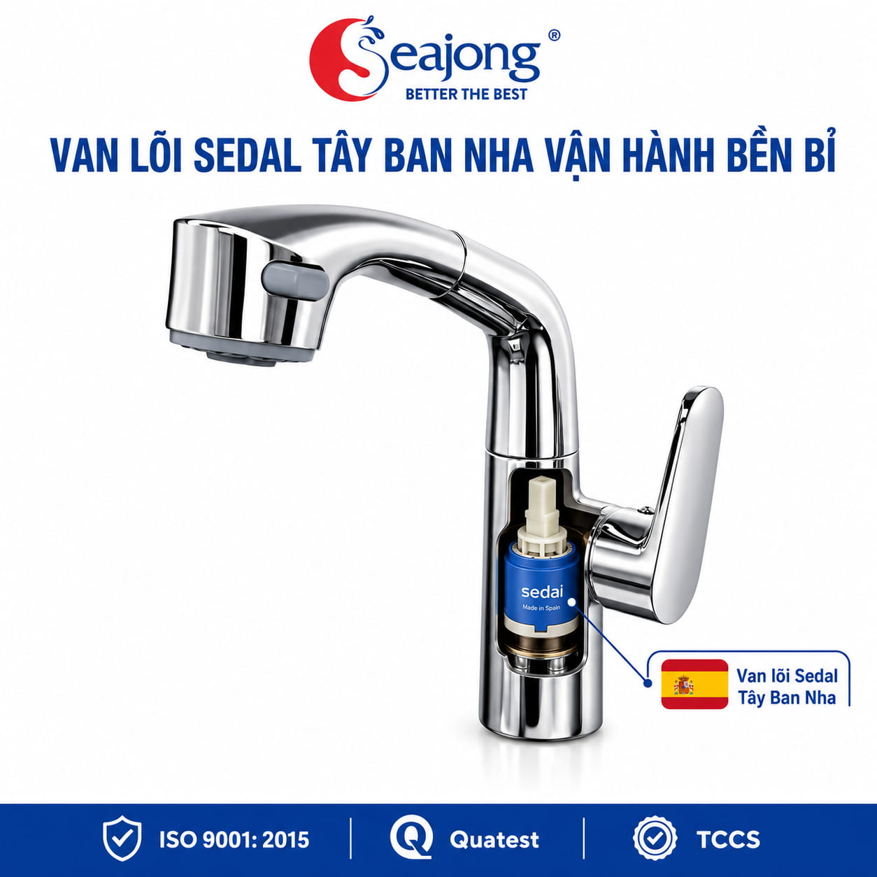 Lõi van SEDAL Tây Ban Nha của vòi bếp SJ-VB302S-SR1