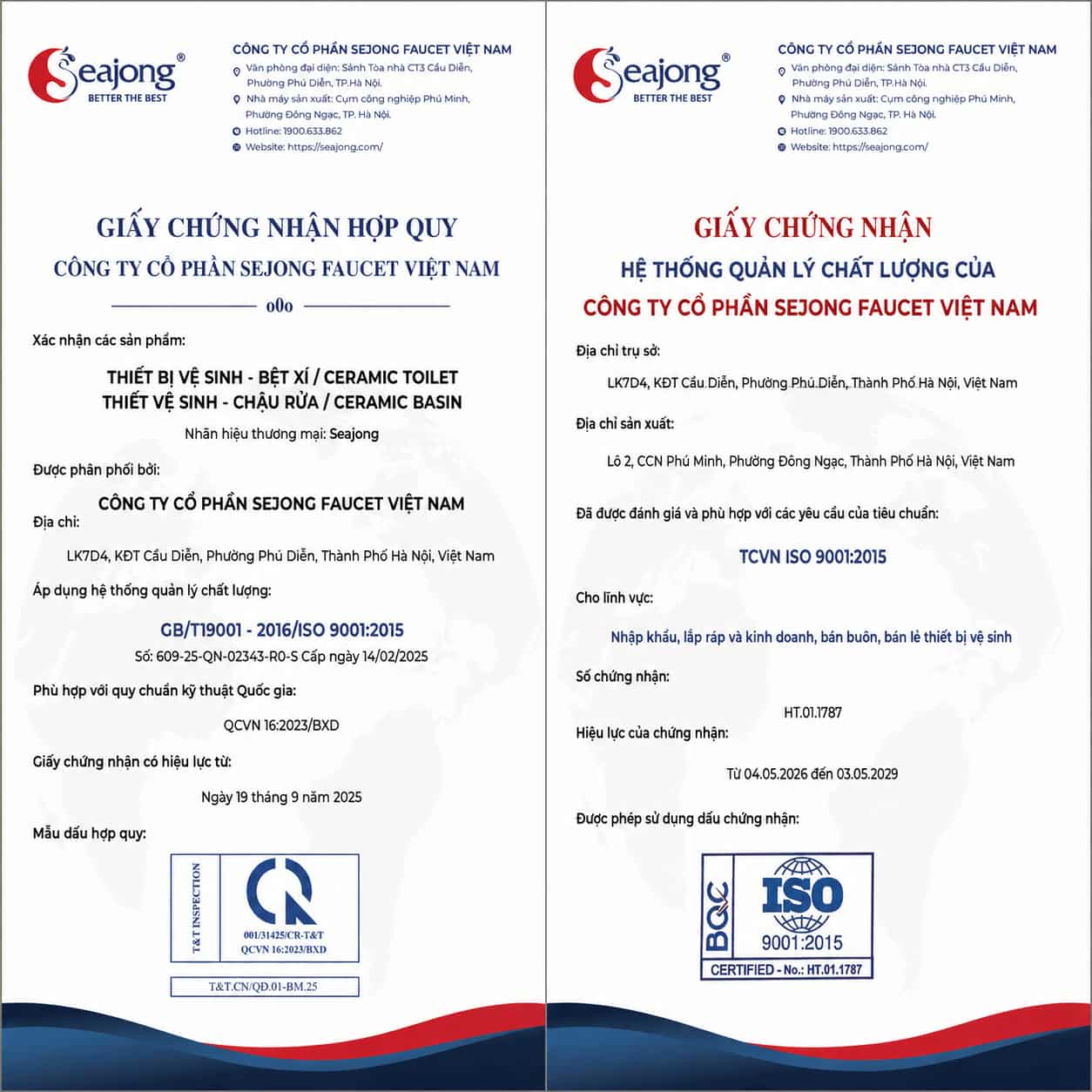 Van lõi SEDAL Tây Ban Nha của Sen âm tường Seajong SJ-SA0205-GR